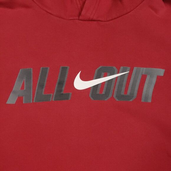 Nike Hoodie Sweatshirt Boy XL 13-15  Red Long Sleeve Pullover Graphic Logo - Picture 4 of 15